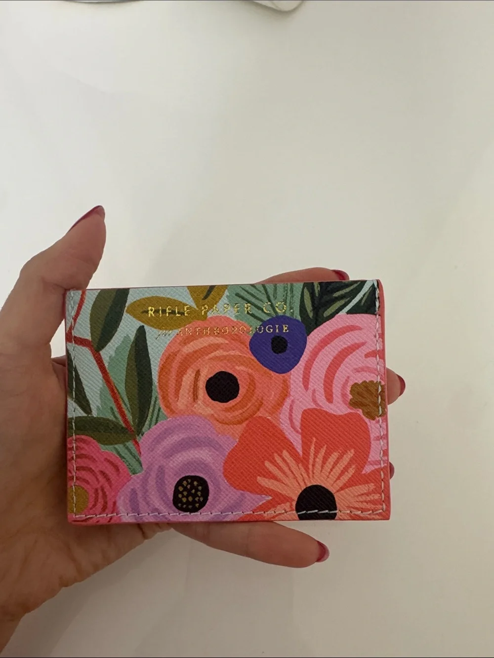 Rifle Paper Co. Floral Card Holder in Pink, Yellow, Green, Blue, Purple